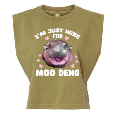 IM Just Here For The Moo Deng Garment-Dyed Women's Muscle Tee