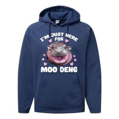 IM Just Here For The Moo Deng Performance Fleece Hoodie