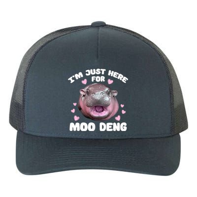 IM Just Here For The Moo Deng Yupoong Adult 5-Panel Trucker Hat