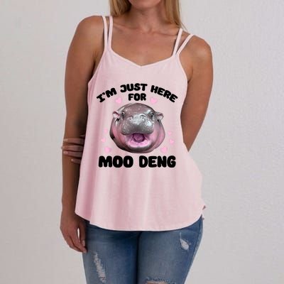 IM Just Here For The Moo Deng Women's Strappy Tank