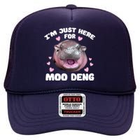 IM Just Here For The Moo Deng High Crown Mesh Back Trucker Hat