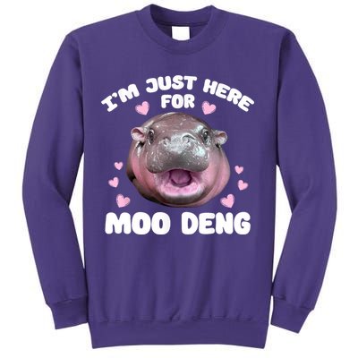 IM Just Here For The Moo Deng Sweatshirt