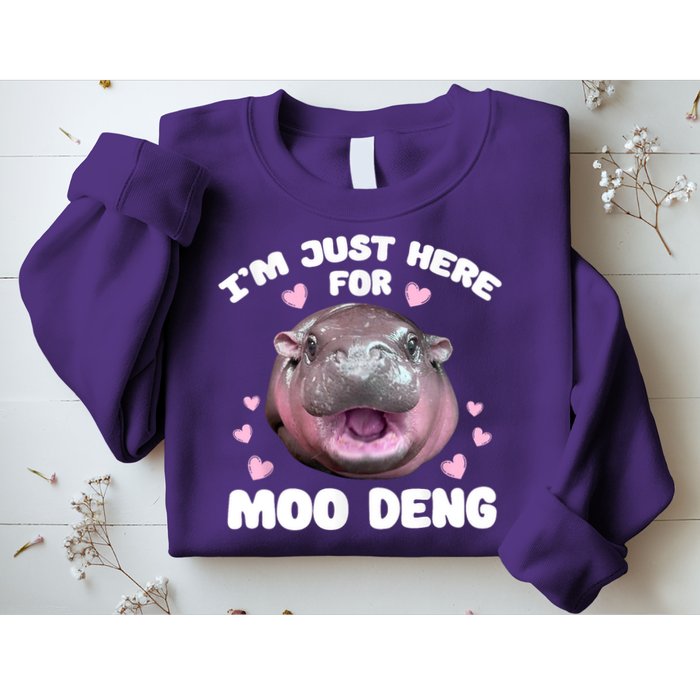 IM Just Here For The Moo Deng Sweatshirt
