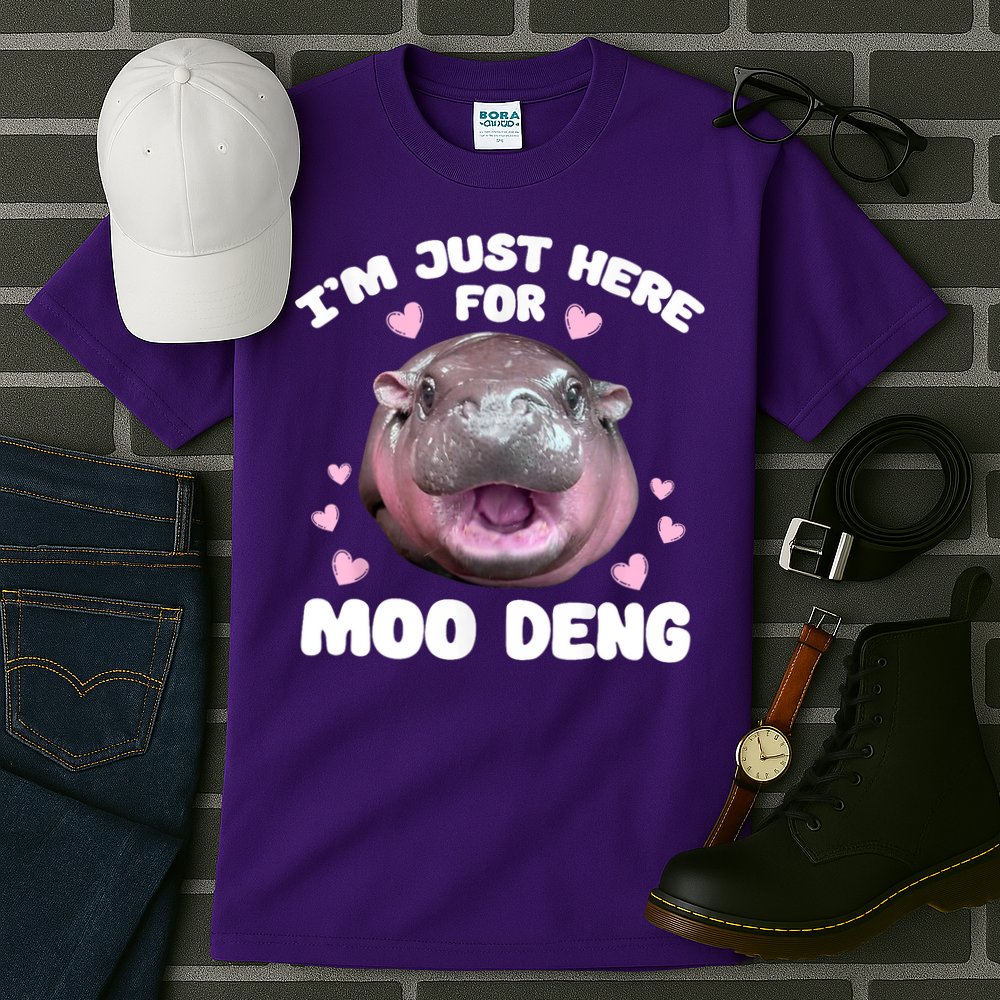 IM Just Here For The Moo Deng Tall T-Shirt