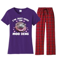 IM Just Here For The Moo Deng Women's Flannel Pajama Set