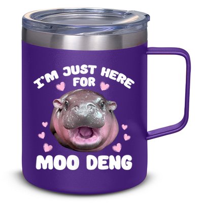 IM Just Here For The Moo Deng 12oz Stainless Steel Coffee Mug
