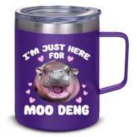 IM Just Here For The Moo Deng 12oz Stainless Steel Coffee Mug