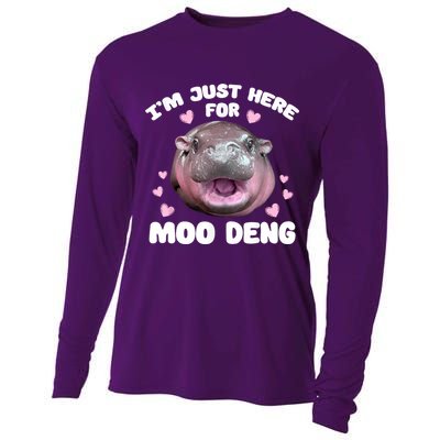 IM Just Here For The Moo Deng Cooling Performance Long Sleeve Crew