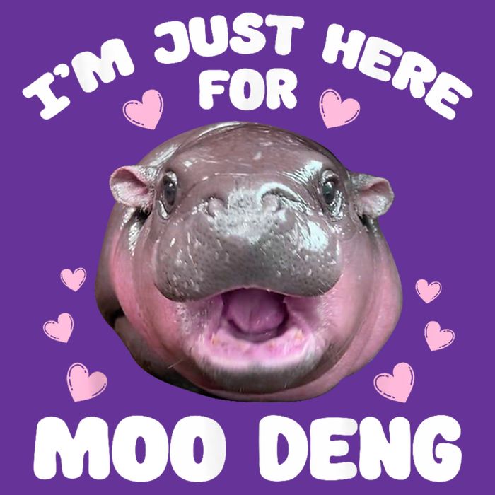 IM Just Here For The Moo Deng Baby Bodysuit