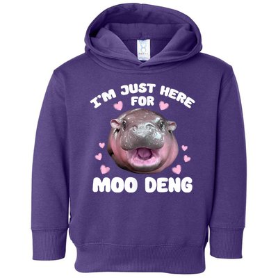 IM Just Here For The Moo Deng Toddler Hoodie