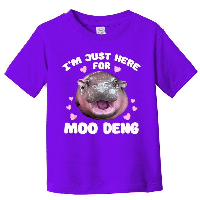 IM Just Here For The Moo Deng Toddler T-Shirt