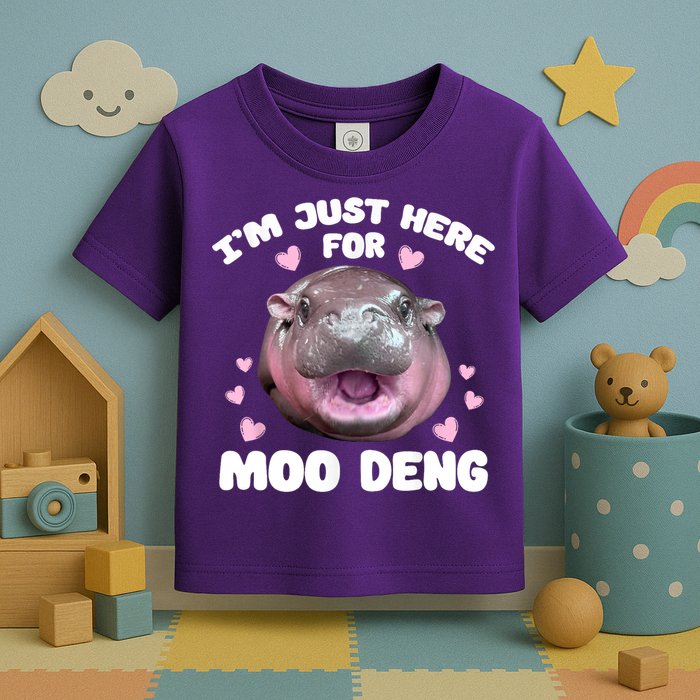 IM Just Here For The Moo Deng Toddler T-Shirt