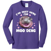 IM Just Here For The Moo Deng Kids Long Sleeve Shirt