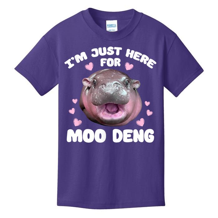 IM Just Here For The Moo Deng Kids T-Shirt