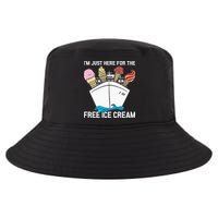 I'm Just Here For The Free Ice Cream Funny Cruise Cool Comfort Performance Bucket Hat