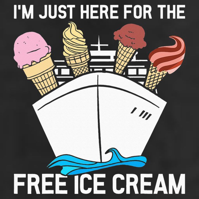 I'm Just Here For The Free Ice Cream Funny Cruise Golf Towel