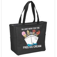 I'm Just Here For The Free Ice Cream Funny Cruise Zip Tote Bag