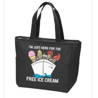 I'm Just Here For The Free Ice Cream Funny Cruise Zip Tote Bag
