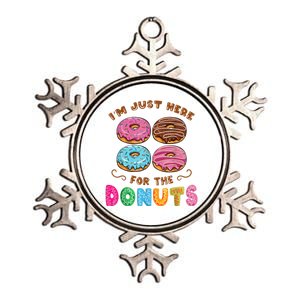 Im Just Here For The Donuts Candy Lover Metallic Star Ornament