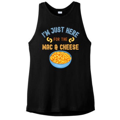 I'm Just Here For The Mac And Cheese Funny Food Humor Ladies PosiCharge Tri-Blend Wicking Tank