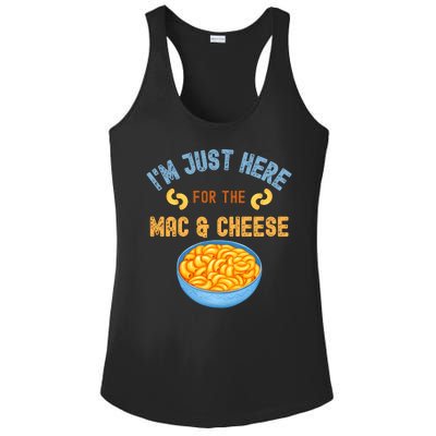 I'm Just Here For The Mac And Cheese Funny Food Humor Ladies PosiCharge Competitor Racerback Tank