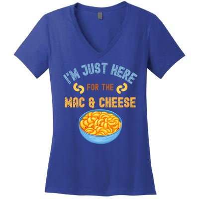 I'm Just Here For The Mac And Cheese Funny Food Humor Women's V-Neck T-Shirt