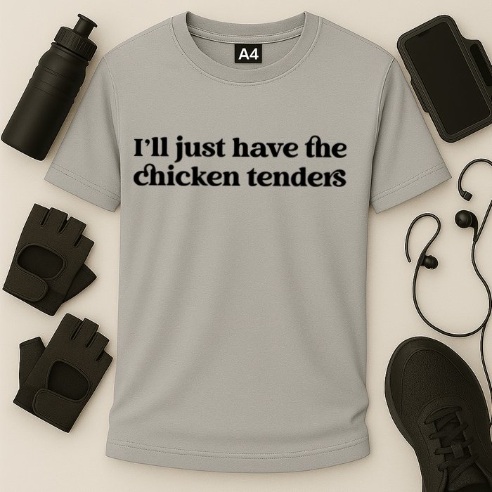 ILl Just Have The Chicken Tenders Christmas Chicken Nugget Cooling Performance Crew T-Shirt