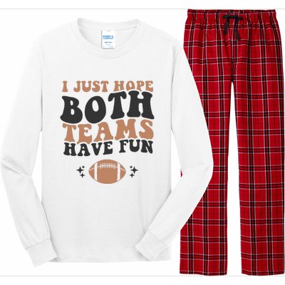 I just hope both teams have fun funny American football Long Sleeve Pajama Set