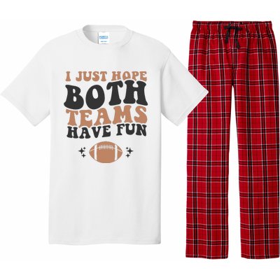 I just hope both teams have fun funny American football Pajama Set