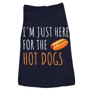 Im Just Here For The Hot Dogs Funny Food Doggie Tank