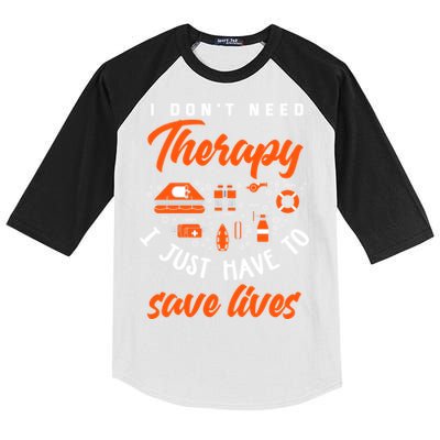 I Just Have To Save Lives Funny Lifeguard Gift Kids Colorblock Raglan Jersey