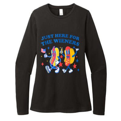 Im Just Here For The Wieners 4th Of July Shirts Womens CVC Long Sleeve Shirt