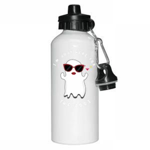 IM Just Here For The Boos Women Funny Halloween Ghost Aluminum Water Bottle