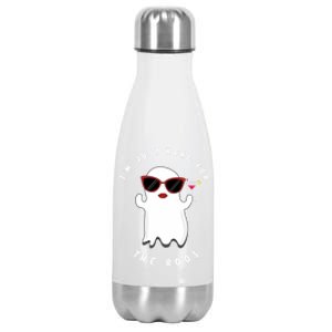 IM Just Here For The Boos Women Funny Halloween Ghost Stainless Steel Insulated Water Bottle