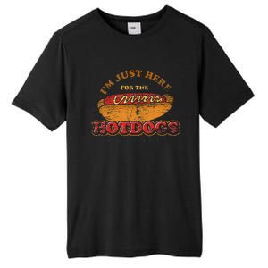 Im Just Here For The Hot Dogs Funny Foodie Weiner Hot Dog Tall Fusion ChromaSoft Performance T-Shirt