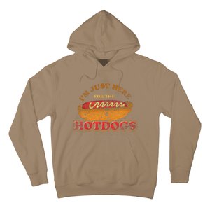 Im Just Here For The Hot Dogs Funny Foodie Weiner Hot Dog Hoodie