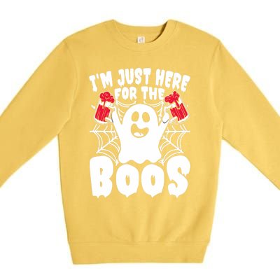 IM Just Here For The Boos Funny Halloween Premium Crewneck Sweatshirt