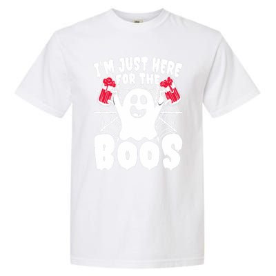 IM Just Here For The Boos Funny Halloween Garment-Dyed Heavyweight T-Shirt