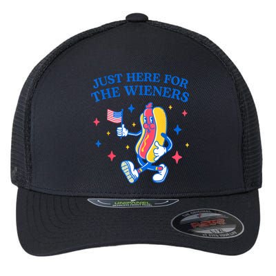 Im Just Here For The Wieners 4th Of July Shirts Flexfit Unipanel Trucker Cap