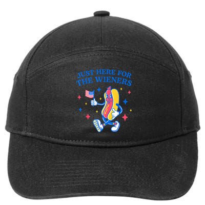 Im Just Here For The Wieners 4th Of July Shirts 7-Panel Snapback Hat