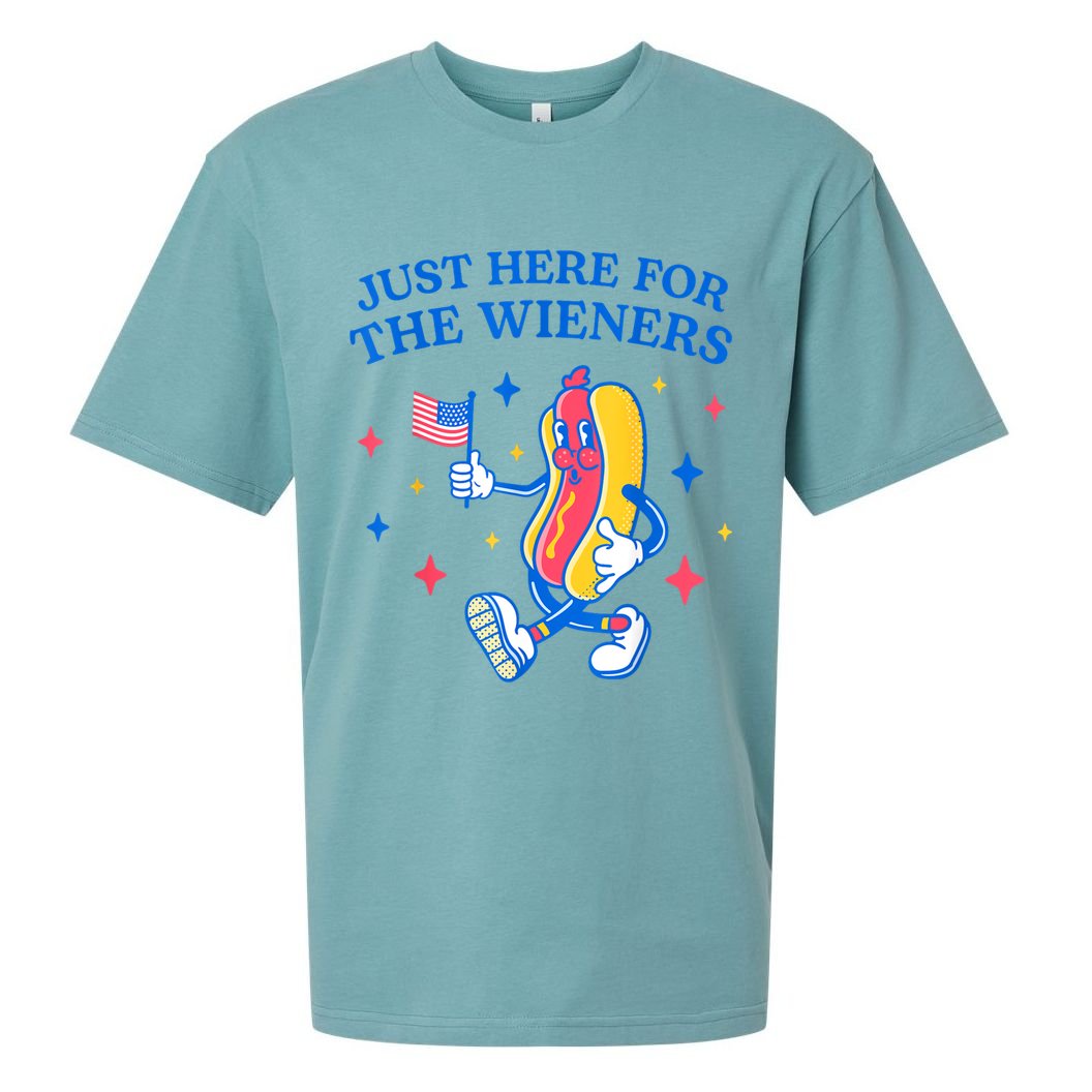 Im Just Here For The Wieners 4th Of July Shirts Sueded Cloud Jersey T-Shirt