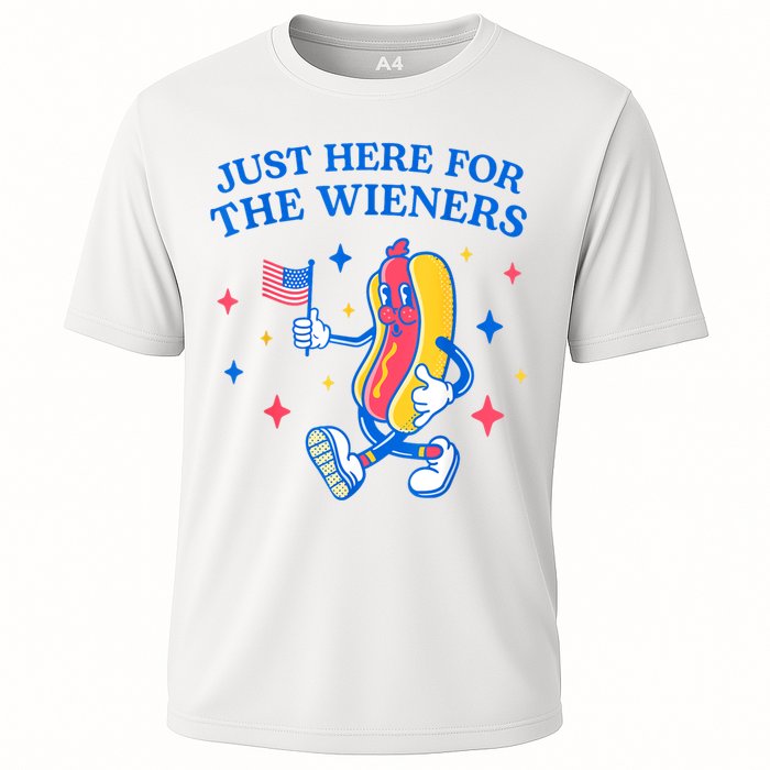 Im Just Here For The Wieners 4th Of July Shirts Cooling Performance Crew T-Shirt
