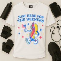 Im Just Here For The Wieners 4th Of July Shirts Cooling Performance Crew T-Shirt