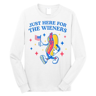 Im Just Here For The Wieners 4th Of July Shirts Long Sleeve Shirt