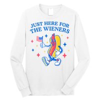 Im Just Here For The Wieners 4th Of July Shirts Long Sleeve Shirt