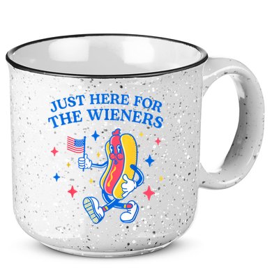 Im Just Here For The Wieners 4th Of July Shirts 15oz Campfire Ceramic Mug