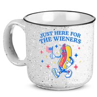 Im Just Here For The Wieners 4th Of July Shirts 15oz Campfire Ceramic Mug