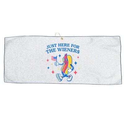 Im Just Here For The Wieners 4th Of July Shirts Large Microfiber Waffle Golf Towel