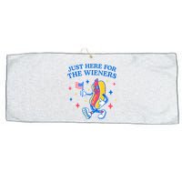 Im Just Here For The Wieners 4th Of July Shirts Large Microfiber Waffle Golf Towel
