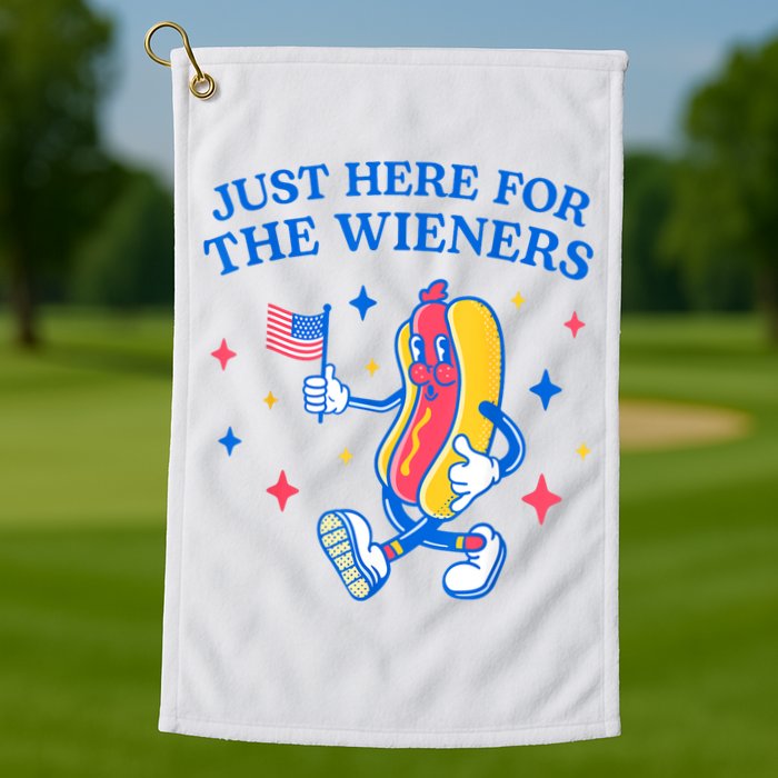 Im Just Here For The Wieners 4th Of July Shirts Golf Towel